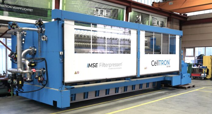 The fully automated filter press was supplied by German manufacturer MSE Filterpressen GmbH, based in Remchingen – Nyrstar